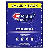 Crest 3D White Stain Eraser Teeth Whitening Toothpaste, Polishing Mint, 3.1 oz (Pack of 4)