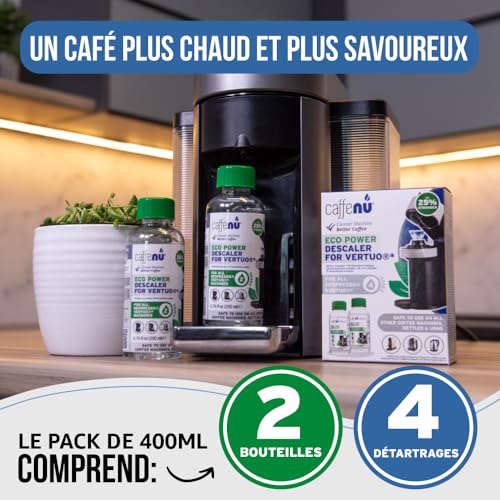 Détartrant machine à café compatible Nespresso Vertuo liquide Caffenu 400 ml