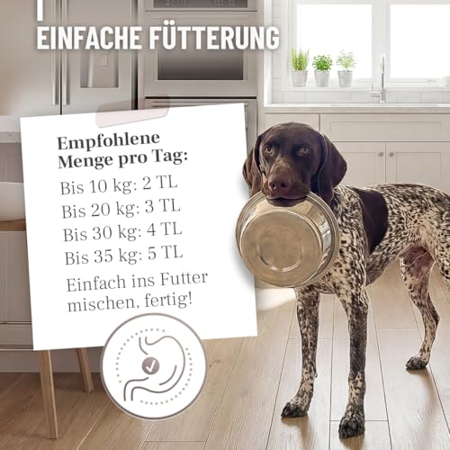 ReaVET Heilmoor für Hunde 1,3kg - Verbessert die Kotbeschaffenheit, Optimale Verdauung, Immunsystem, Magen-Darm-Aktivität, Appetit Anregung I Natürliche Heilerde Moor Hund