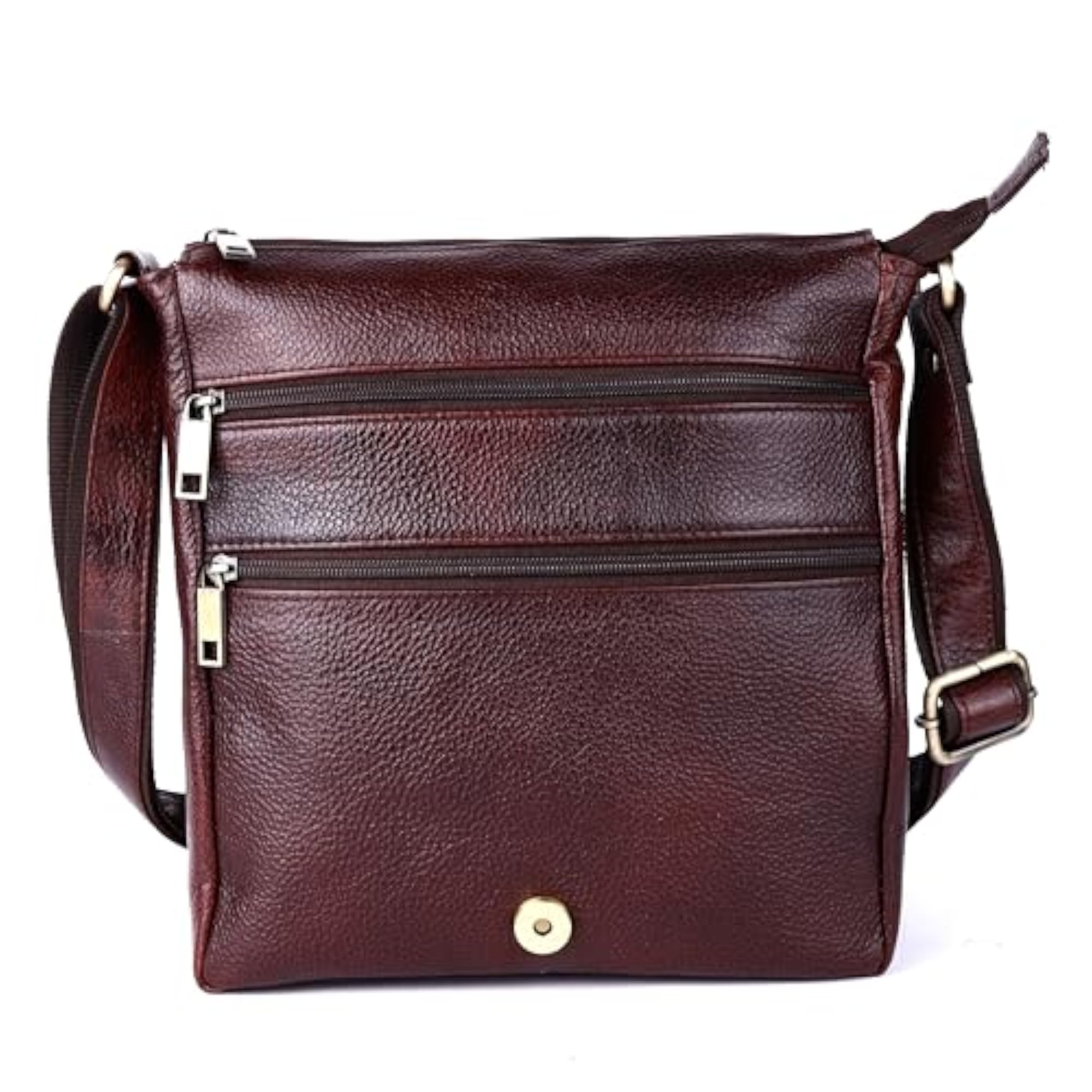 Green Hide Falcon Crest Leather Sling Messenger