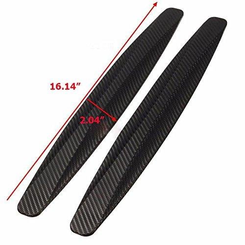 Xotic Tech Car Front Rear Bumper Edge Lip Guard Protector Anti Collision, Carbon Fiber Pattern Large 16" #TOP5