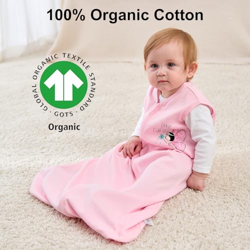 Image of Yoofoss Baby Sleep Sack 12-18 Months Wearable Blanket for Babies 100% Organic Cotton 2-Way Zipper TOG 0.5 Toddler Sleeping Sack 3 Pack, Comfy Lightweight Sleep Sacks