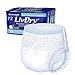 LivDry Adult S Incontinence Underwear, Overnight Comfort Absorbency, Leak Protection, Small, 72-Pack