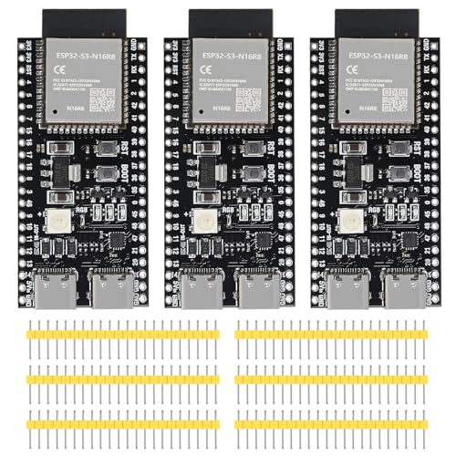 Image of 3PCS ESP32 ESP32-S3 Development Board Type-C WiFi+Bluetooth Internet of Things Dual Type-C Core Board ESP32-S3-DevKit N16R8 Development Board ESP32-S3 Module