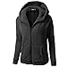 Generic Damen Mantel Faux Fleecejacke Lange Ärmel Outwear Casual Kapuzenjacke Reißverschluss Einfarbig Herbst Winter Warm Teddy Fleece Winterjacke Outwear