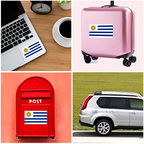 Image of QQSD Uruguay Flag Sticker Uruguayan Decal in Multiple Sizes, 3 Pack, 11.7 x 8.3 Inches