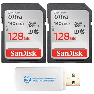 SanDisk 128GB Ultra SD Memory Card Class 10 (2 Pack) SDSDUNB-128G-GN6IN