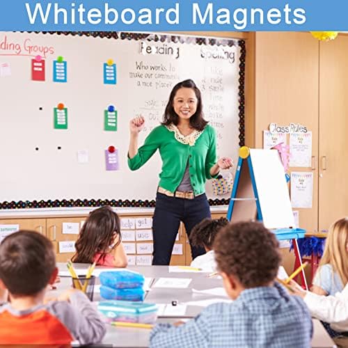 Fridge magnets, 24pcs Strong Round Magnets, Whiteboard Magnets ,Mini Small Magnets, Self Adhesive Magnets, 3cm Craft Magnets For Notice Board, Refrigerator, Picture Magnet, 6 Assorted Colors