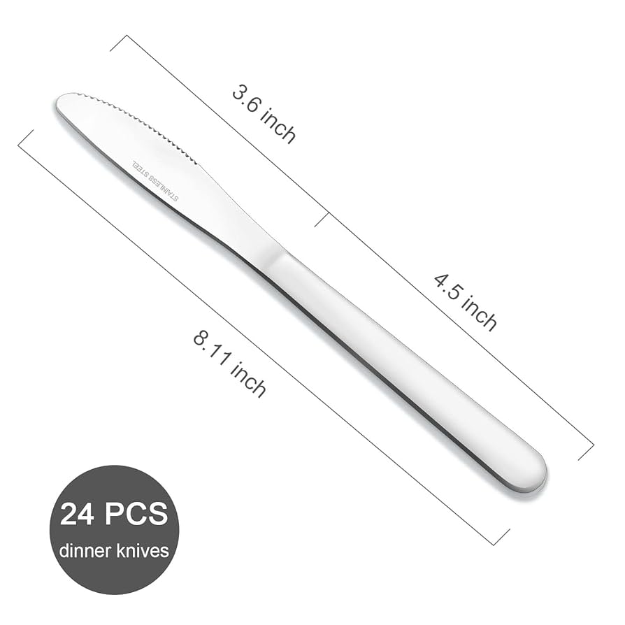 トップス common divisor 24aw COUVIN WASH FOODIE Amazon.com: Funnydin 24 Pieces Dinner Knives Set, 8.1