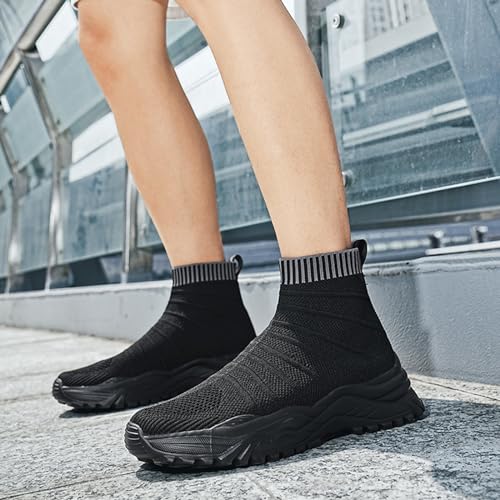Mens Fashion Sneakers Lightweight Walking Casual Shoes Breathable High Top Sock Sneaker4