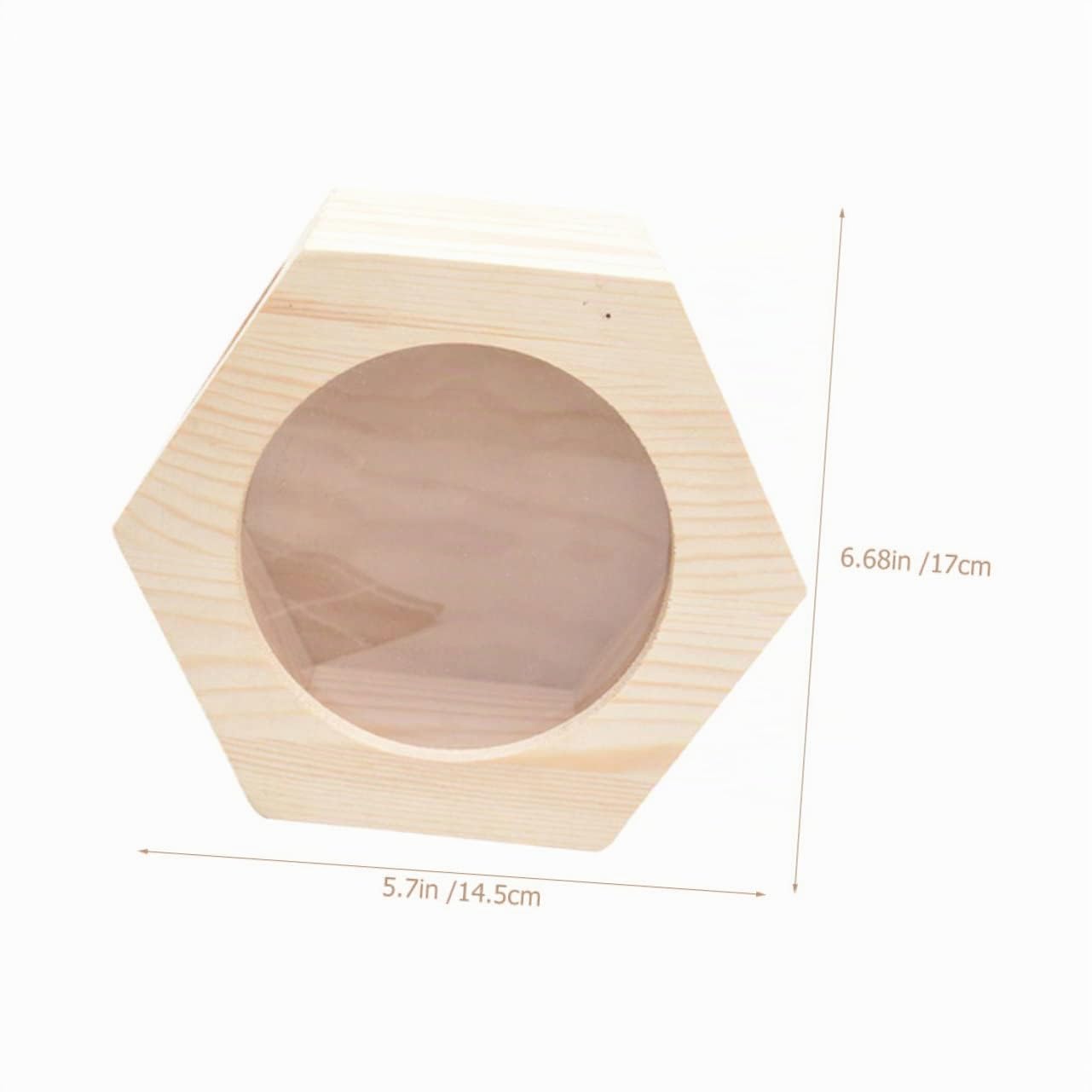 Yardwe Château De Hamster en Bois 14.5X9X17 Cm Maison pour Hamsters Et Rongeurs avec Cachette Et Aire De Jeu Sécurisée pour Cage d'animal De Compagnie