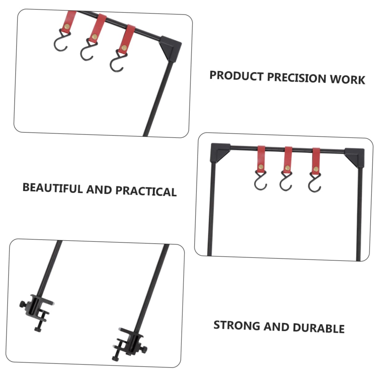 Happyyami 1 Juego Estante de Escritorio Linterna de Camping Soporte para Acampar Accesorios para Acampar Colgador de artículos Diversos para Acampar Estante al Aire Libre Almacenamiento