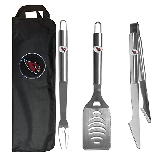 NFL Arizona Cardinals Stainless Steel BBQ Set with Bag