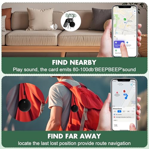 NAVESO Smart Tag Android Mini GPS Tracker ohne ABO mit Google Mein Gerät, finden App, nur Android, Smarttag für Schlüssel-Tracker, Koffer