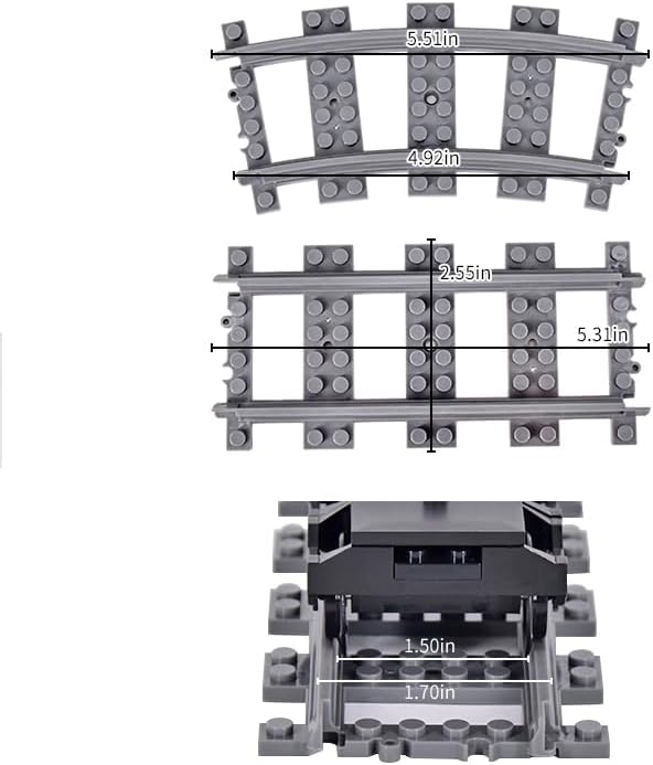 Miniatura 4 de Bloques de construcción Sistema de vías de tren - Accesorios de ferrocarril urbano para las principales marcas