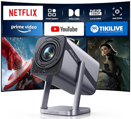 [4K Support & Auto Focus]- Smart Projector with WiFi 6