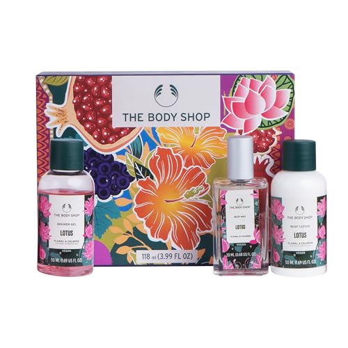 Image of The Body Shop Lotus Shower Gel, Body Lotion & Body Mist Gift Set