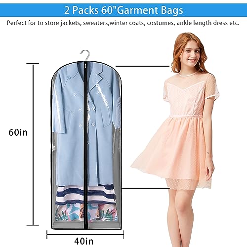 2 Pack Clothes Dress Covers with Zip - Image 4