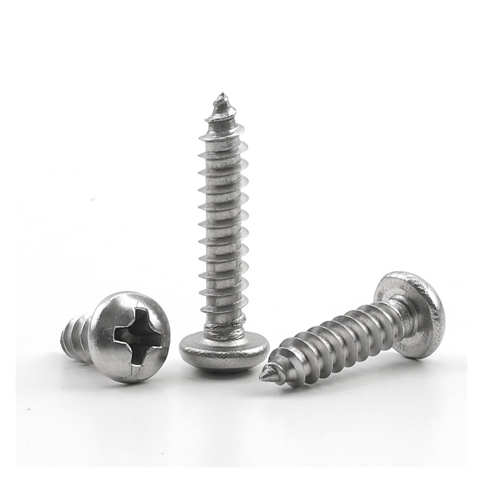 BOZONLI M1.2 Viti Autofilettanti Testa Pan in Acciaio Inox, Viti a Chiodo Viti Filettate per Legno (M1.2×3mm,100 pcs
