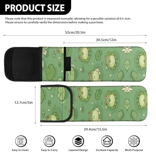 Estuche para plancha y rizador de pelo Cute Frogs Lotus Leaves miniatura 6