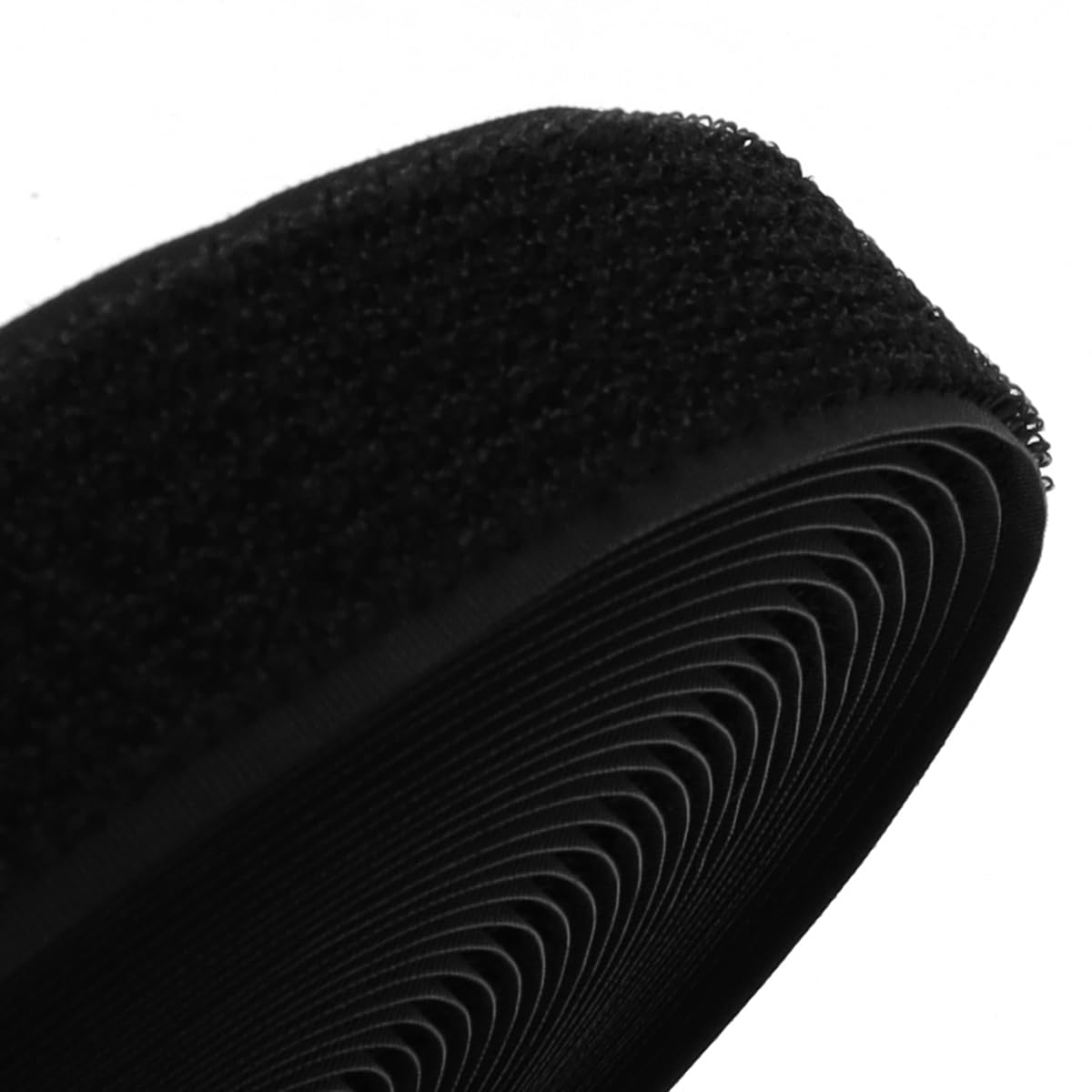 10 Metri di fettuccia in Nylon Resistente con 50 Fibbie Chiusure a Strappo in Nylon Fascette fermacavi riutilizzabili per Fissare Cavi tappetini Yoga Bagagli Biciclette (Nero)