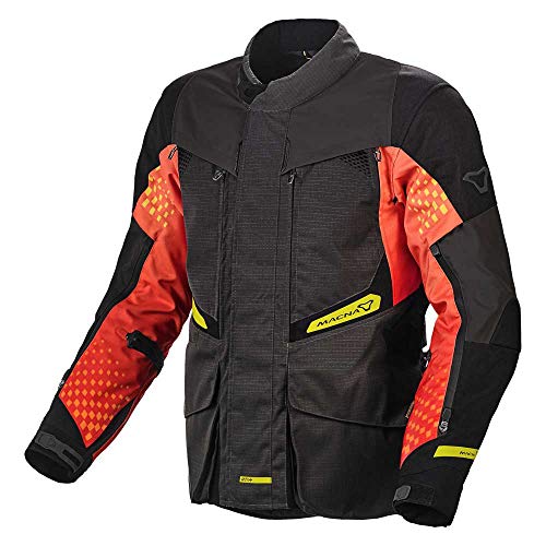 Macna Fusor Motorrad Textiljacke Schwarz/Orange L