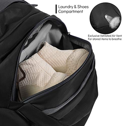 AIONE Travel Duffel Bag,Water-Resistant Gym Sports Backpack 4-Way Large Weekender Bag Unisex Overnight Tote Carry-on Luggage with Shoe Compartment42L/55L/65L