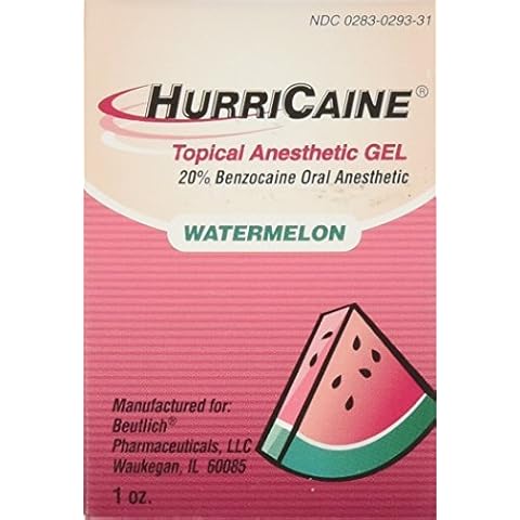 Beutlich LP Pharmaceuticals Hurricaine Topical Anesthetic Gel, Watermelon, 1 Ounce by Beutlich LP Pharmaceuticals Cover