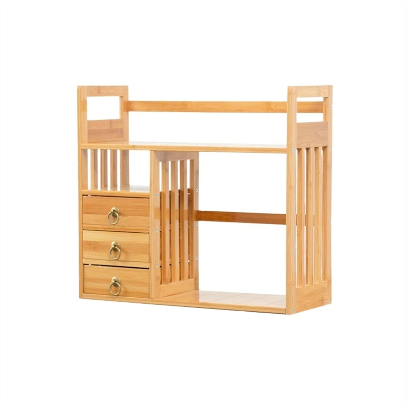 Librerías de salón compactas y estantes de madera para ordenar el estudio