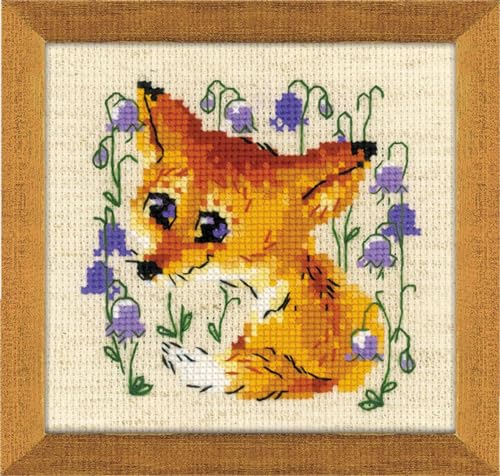 Image of RIOLIS 1776 Little Fox Counted Cross Stitch Kit 5.12 x 5.12 in