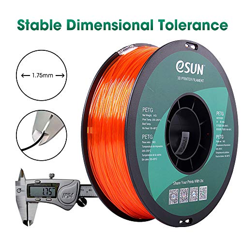 Filament PETG Orange 1,55 kg eSUN pour impression 3D stable