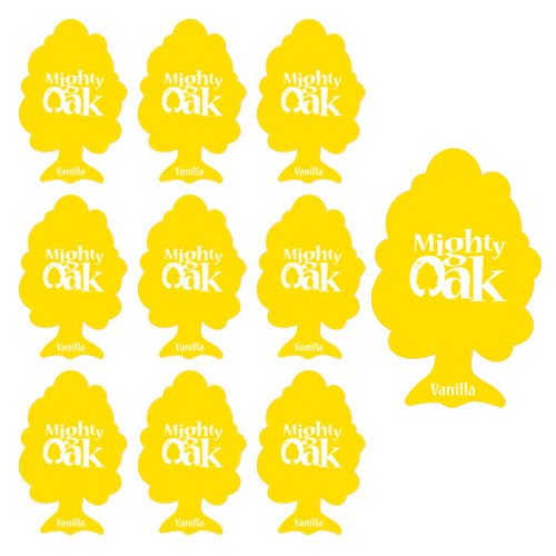 10 x Mighty Oak Car Air Freshener - Vanilla Scent