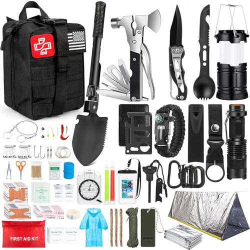 254Pcs Survival Kit First Aid - Includes Molle Bag & Emergency Te...