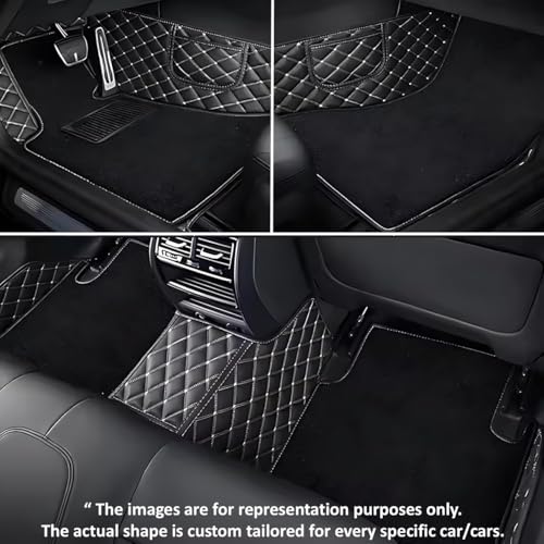 Image of Vahan Expo 7D Car Mat Full Set for Mahindra XUV 7XO 7-Seater (AX3-MT) || Luxury Leather Double-Stich Premium 7D Car Floor Mat Complete Set || 100% Waterproof and Washable || Black