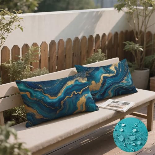 Taie oreiller turquoise velours 50x70 housse coussin imperméable - 4
