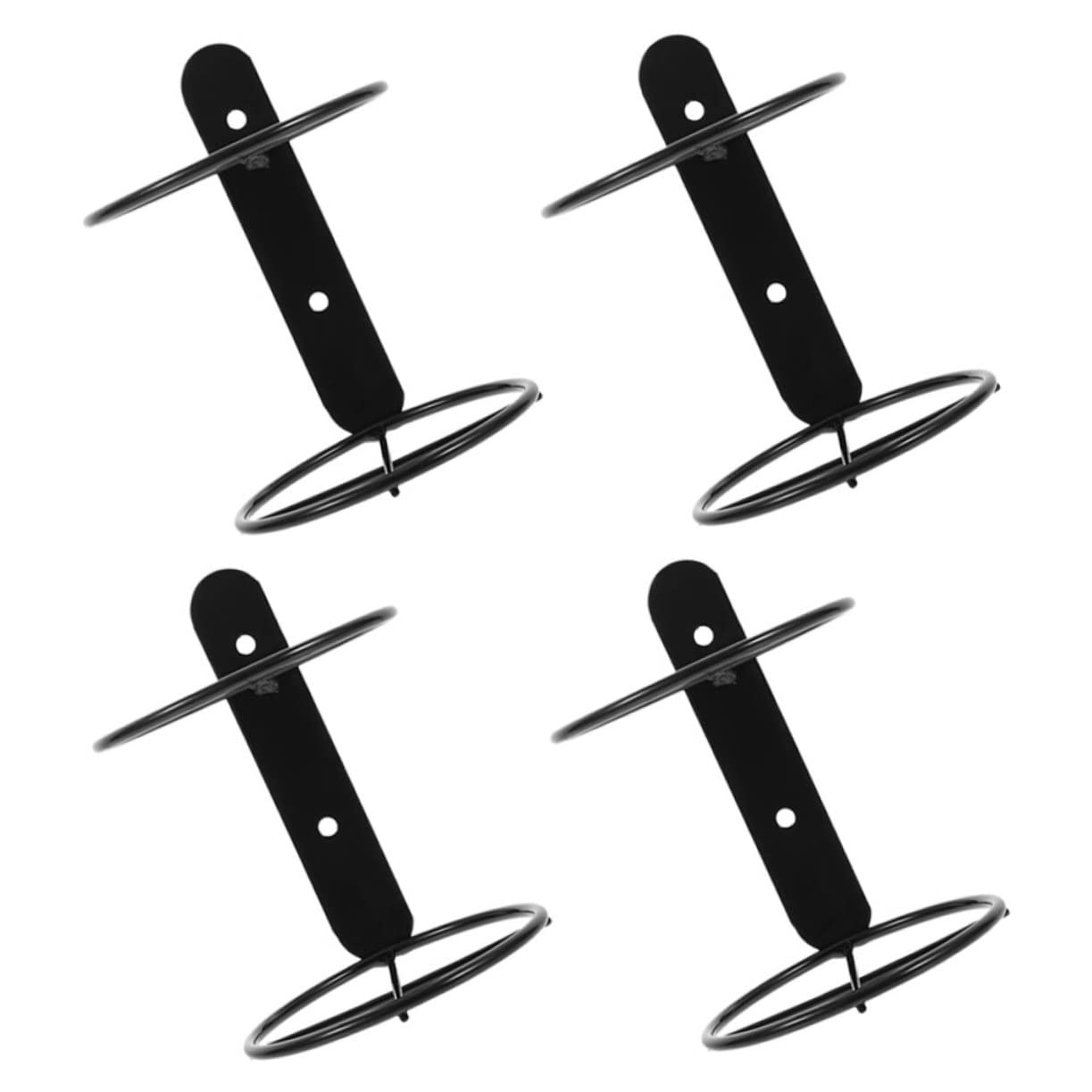 LALADEFIEE 4Pcs Wall Mounted Wine Rack Stylish Metal Wine Holder for Home Bar Kitchen Hanging Bottle Storage Organizer Modern Wine Rack Decoration