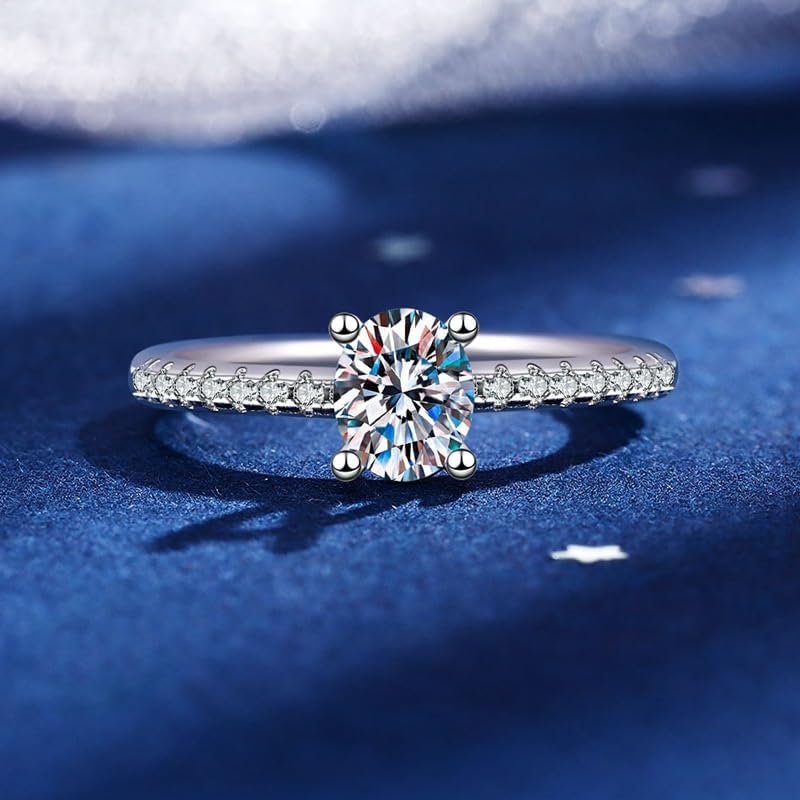 Premium S925 Sterling Silver, 1 Carat Natural Diamond Engagement Ring, D-color, Oval Cut, VVS1 Clarity, Shining Diamond Rings for Women, Elegance Redefined for Contemporary Tastes4