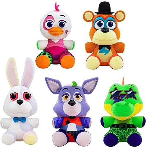 Zambco F.N.A.F Security Breach Plush Set - Fгeddy Plush for 5 Nights - Soft and Stress Relief Plush - Easy to Carry