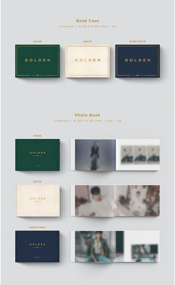 Amazon.com: JungKook GOLDEN Album, First Solo Collection, 1 Random