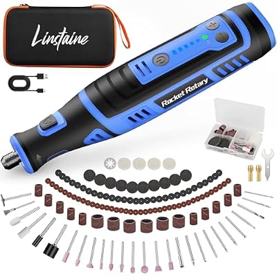 8V Cordless Rotary Tool Kit with 135pcs Accessories, 2.8Ah Battery Rechargeable Engraving Pen with LED Light, 5-Speed 30000RPM Power Rotary Tools for Drilling Grinding Sanding Polishing Cutting