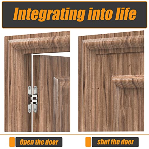 YIDELAI Hidden Hinges (1 Pair) - Zinc Alloy Invisible Hinges - Concealed Cabinet - 0-180° Opening Angle. For 1-3/4" Thick Materials - 4