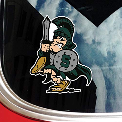 Image of Collegiate NCAA Car Decal Made from Premium Weatherproof Vinyl (Michigan State Sword Sparty)