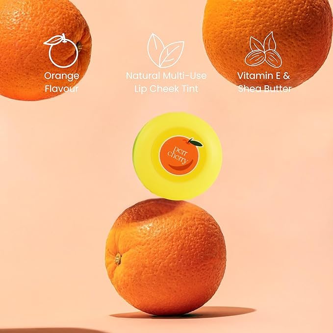 Image of Perr Cherry Lip and Cheek Tint - Orange Creamsicle (5g) | Matte Finish | Enriched with Vitamin E for Nourishment | Long-Wearing | Lightweight Formula, Smooth Application | Suitable for All Skin Types