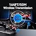 VENTION Wireless HDMI Transmitter and Receiver 4K Decording, 164 FT/50M Portable Wireless Extender Plug and Play Support 2.4/5GHz HDMI Adapter from Laptop/PC to Monitor/Projector,Blue