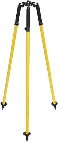 TSi Topografía Prisma Polo Bípode Pulgar Liberación Trípode Alto Vis Amarillo
