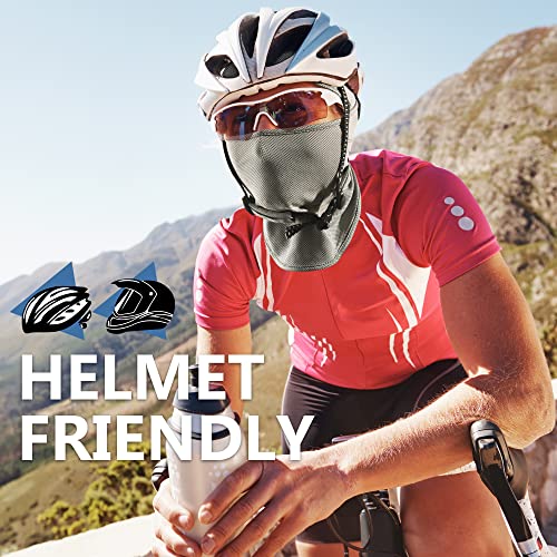 Botack Balaclava Face Mask, Sun Uv Protection Breathable Full Head Mask For Cycling Men Women Grey #TOP4