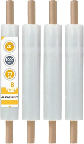 PackageZoom - Envoltura elástica de 200in x 115ft con asa de calibre 73 8 paquetes