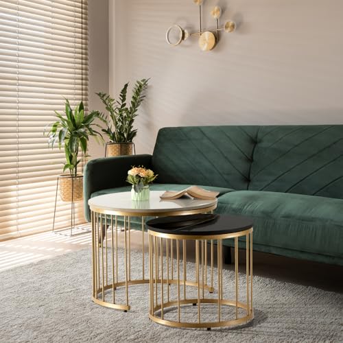 Image of Wakefit Center Table | 1 Yr Warranty | Coffee Table for Living Room Wooden, Tea Table for Living Room Wooden, Sofa Table, Free Installation from Brand, Modern Multi-Functional & Wobble-Free(Kaffeost)