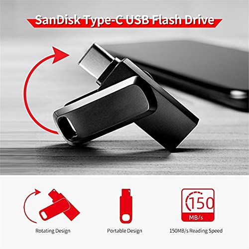 Jtoony USB-Speicherstick mit zwei Anschlüssen, tragbar, U-Disk, USB 3.1, 32 GB, Hochgeschwindigkeits-Typ-C, U-Disk für… – Bild 4