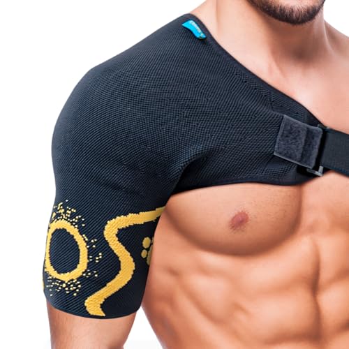 ORTONYX Shoulder Stability Brace Compression Sleeve for Rotator Cuff Support, Injury Prevention, Dislocated AC Joint, Labrum Tear, Frozen Shoulder Pain, Sprain, Soreness, Bursitis/M
